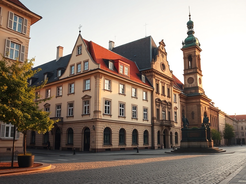 Panorama Zielonej Góry z widokiem na wzgórza i zieleń